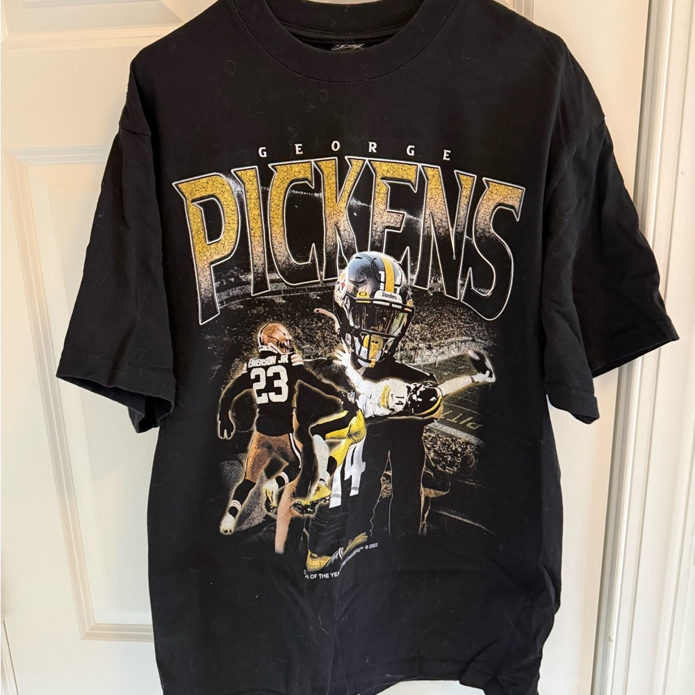 George Pickens Black Graphic Pittsburgh Steelers T-Shirt